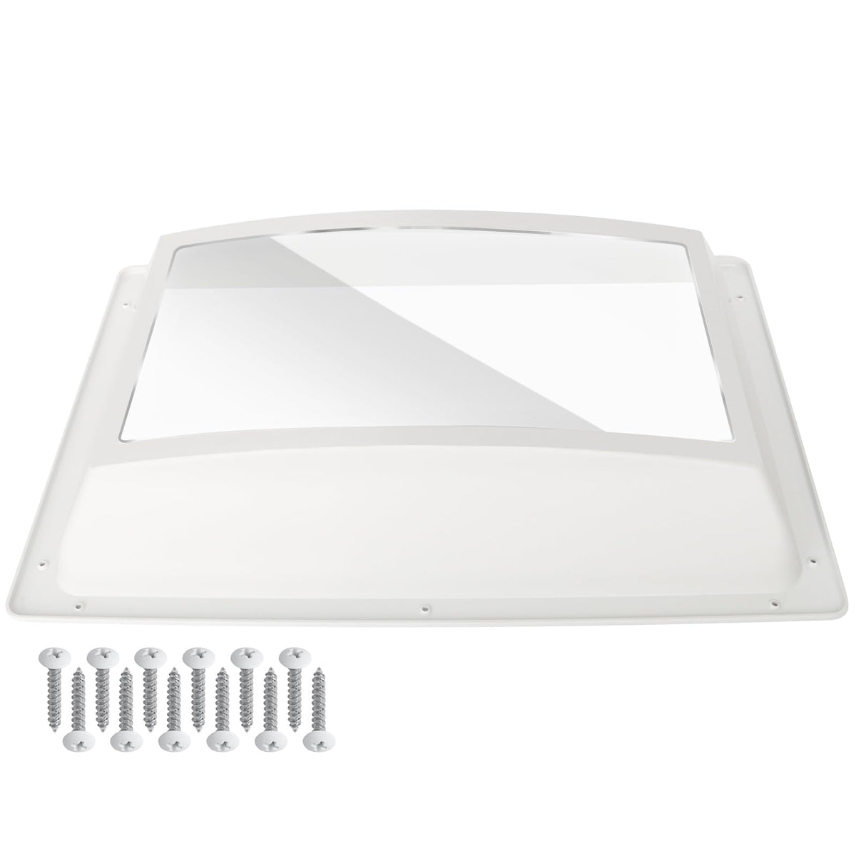 18" x 26" RV Shower Skylight Cover Outer Dome with Inner Dome and Sealant, White C610