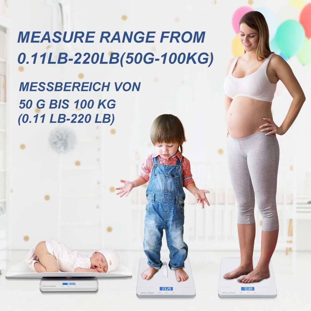 Baby Scale with Hold Function, Blue Backlight, Weight and Height Track L61739