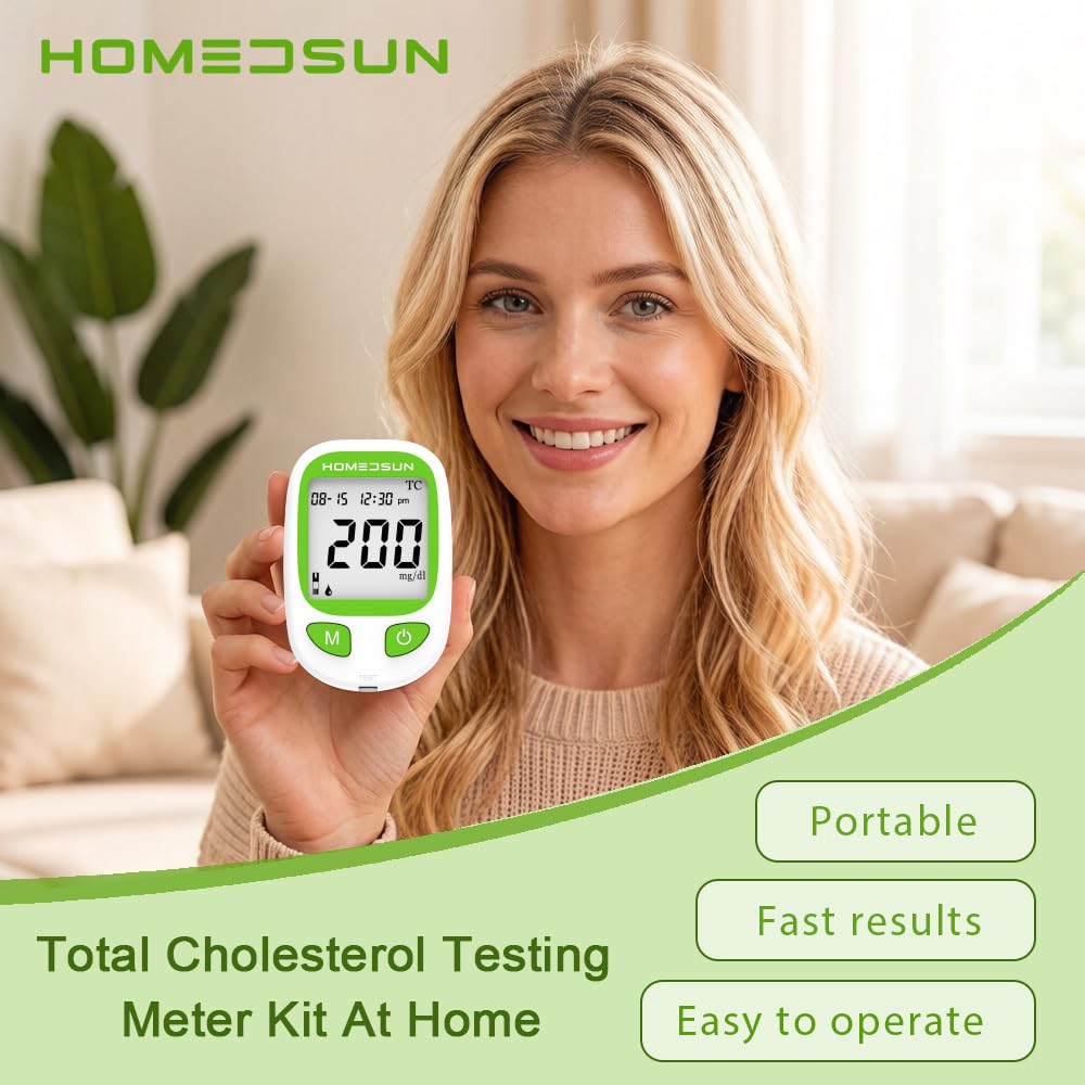 Total Cholesterol Monitor Kit with 10 Strips Lancets I700