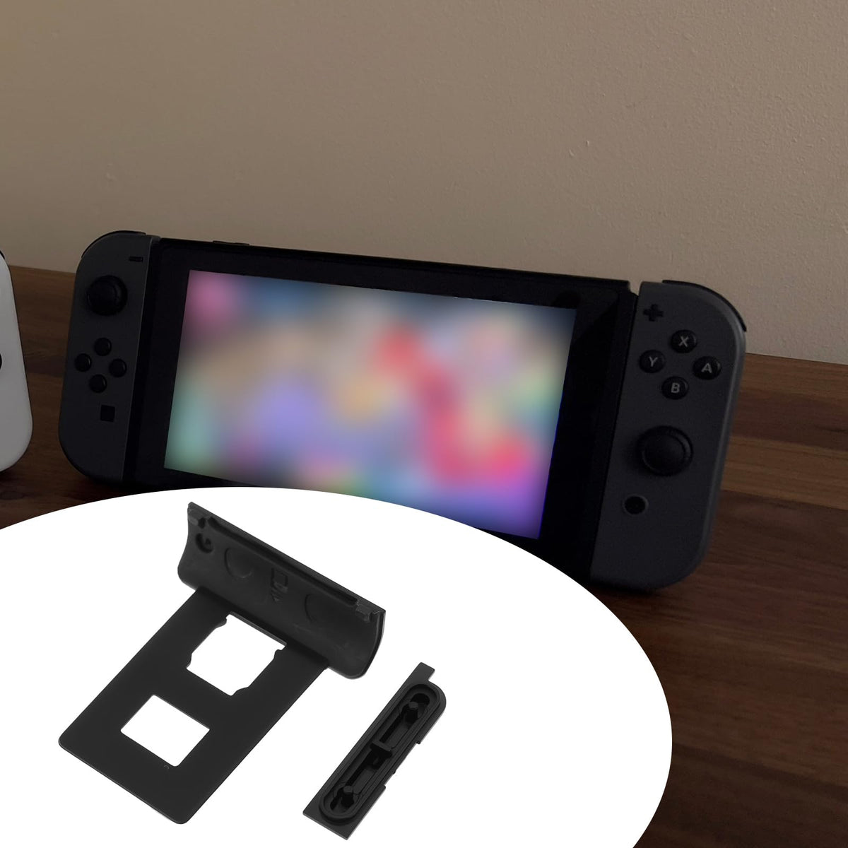 Black Game Console Power Volume Button Card Slot Cover T874662