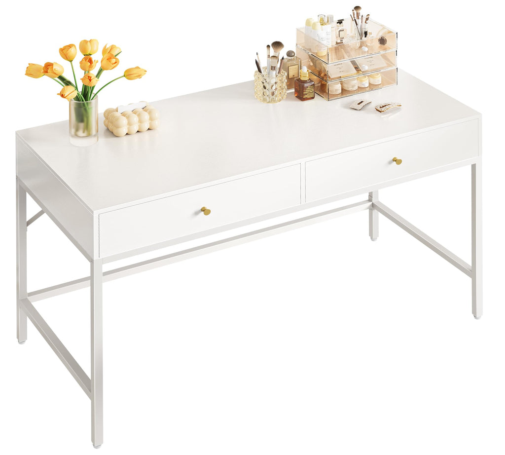 White Vanity Desk with Drawers A42259