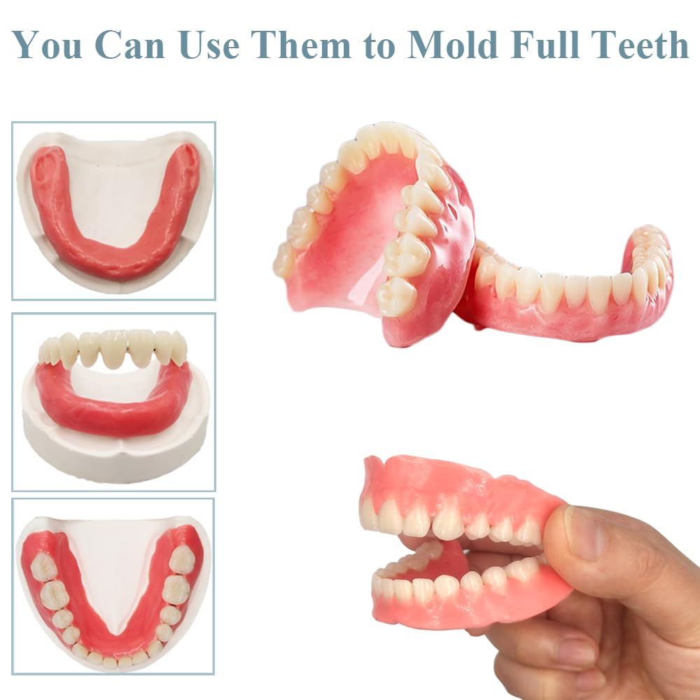 Fake Teeth Denture Top and Bottom Temporary Teeth I3509