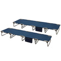 Portable Folding Camping Cot with Pillow Blue 2PC W217350