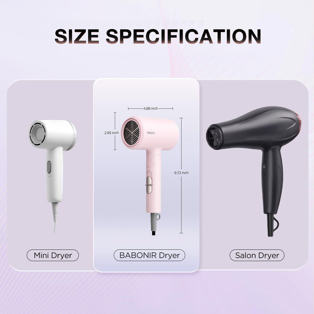 1875W Ionic Foldable Hair Dryer with Diffuser F35660