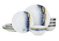 12-Piece Marble Porcelain Dinner Plates Set K466024