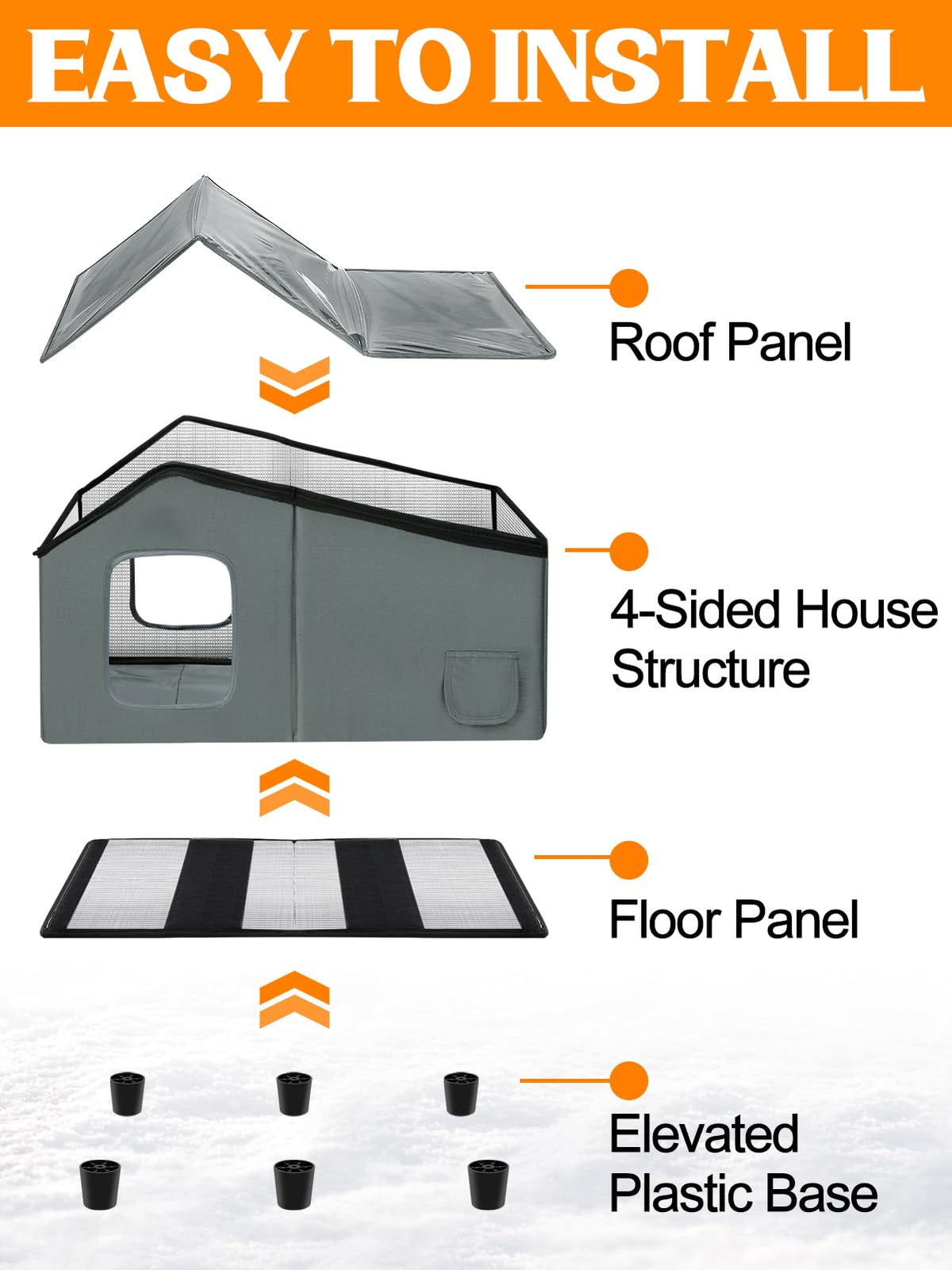 Heated Outdoor Cat House with Escape Door F601