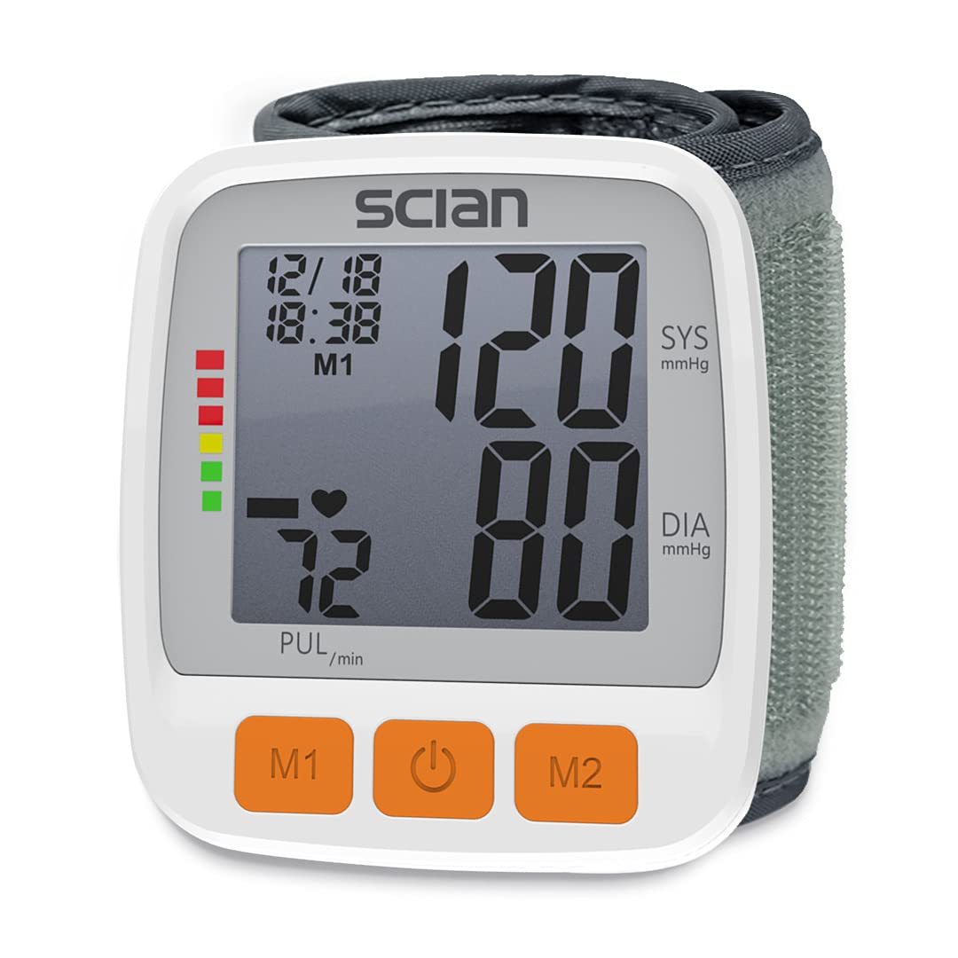 Wrist Blood Pressure Cuff with Adjustable Cuff and LCD Display S2093