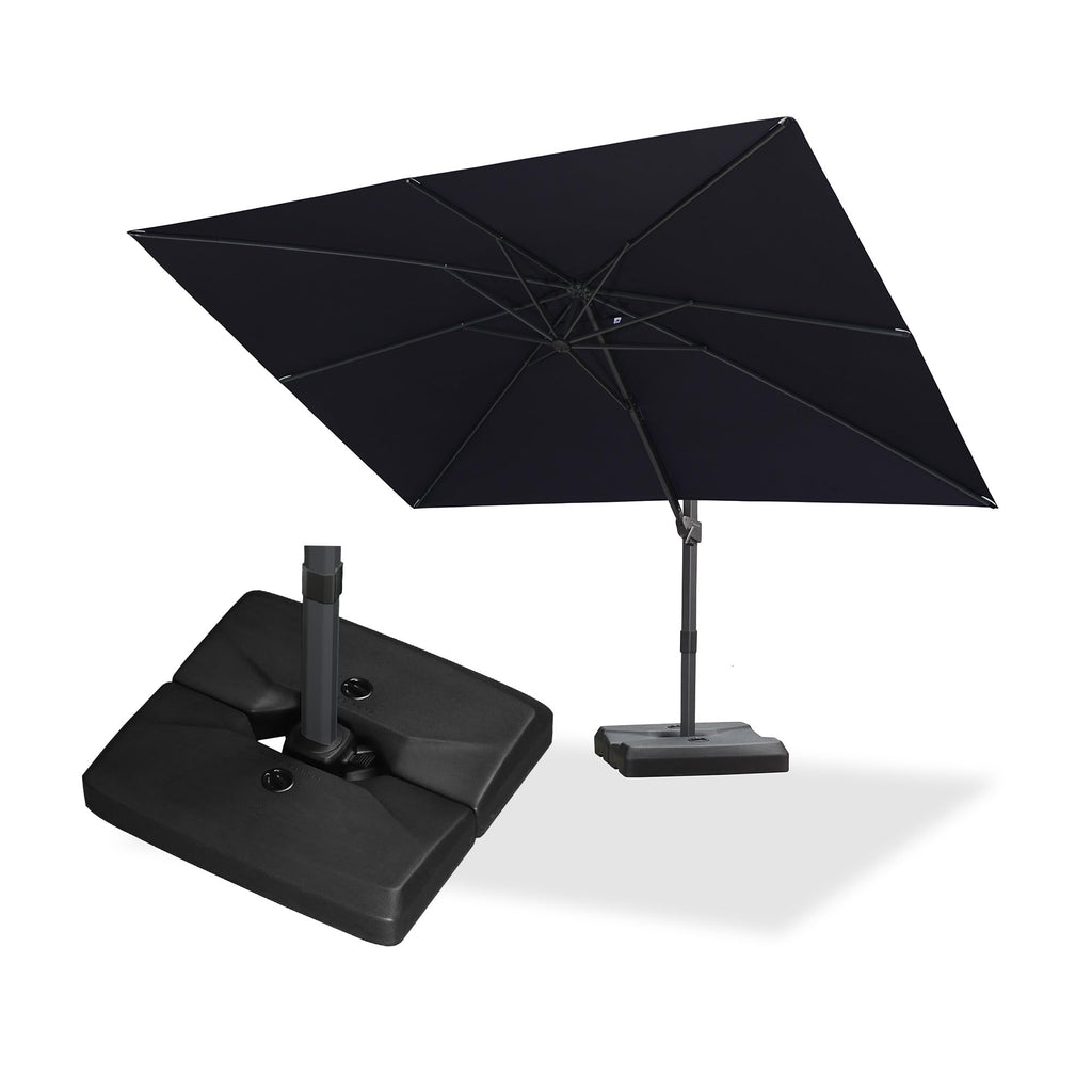 Navy Blue Cantilever Umbrella with Base B882494
