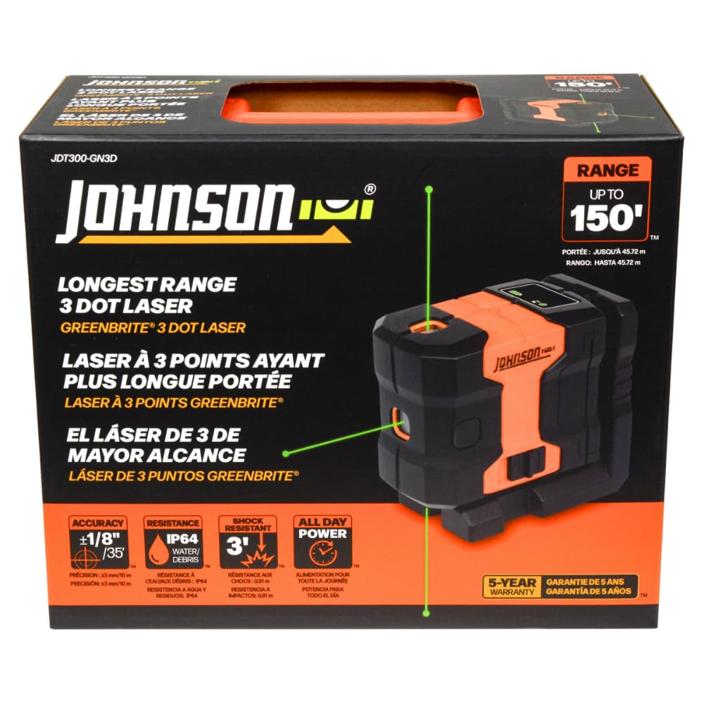 Self-Leveling 3 Dot Laser Level with Magnetic Base and Carry Case S35565