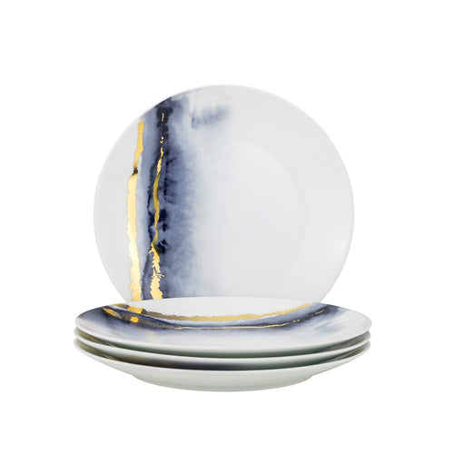 12-Piece Marble Porcelain Dinner Plates Set K466024