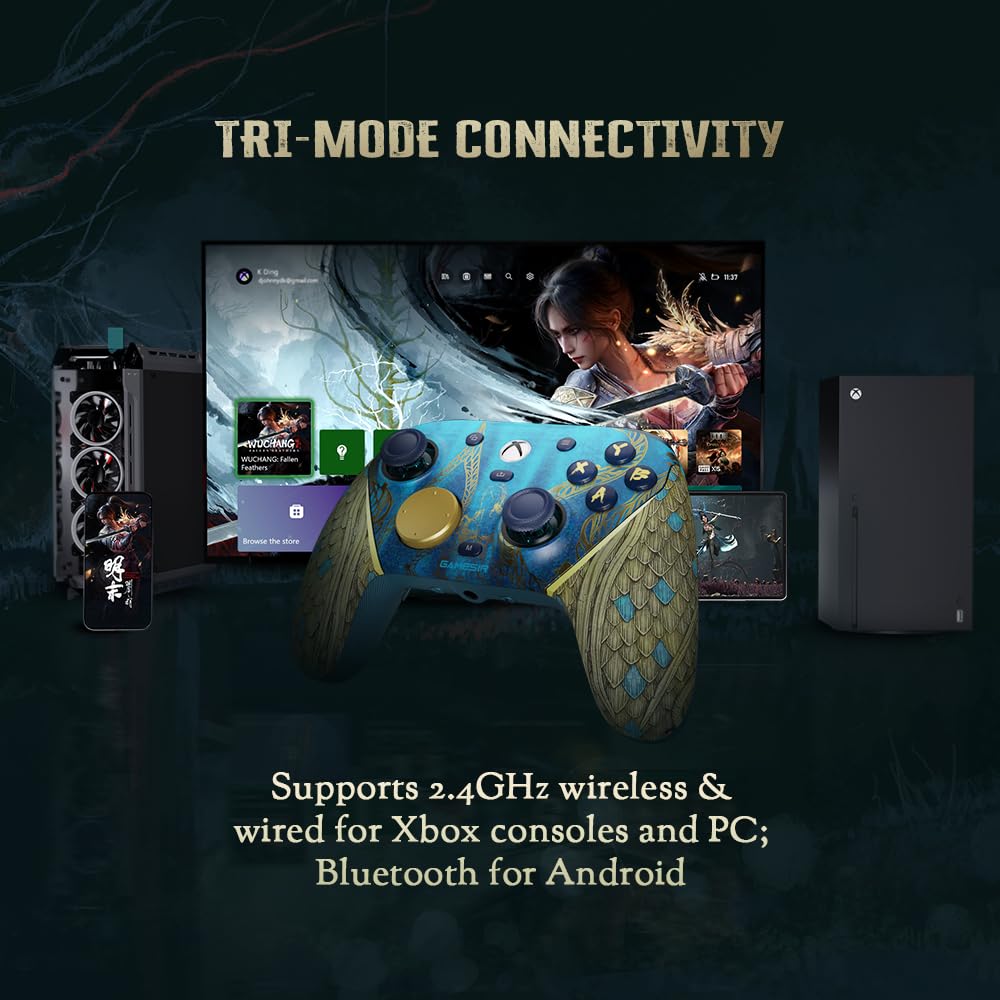 Wireless Gaming Controller with TMR Sticks, Hall Effect Analog Triggers U8402