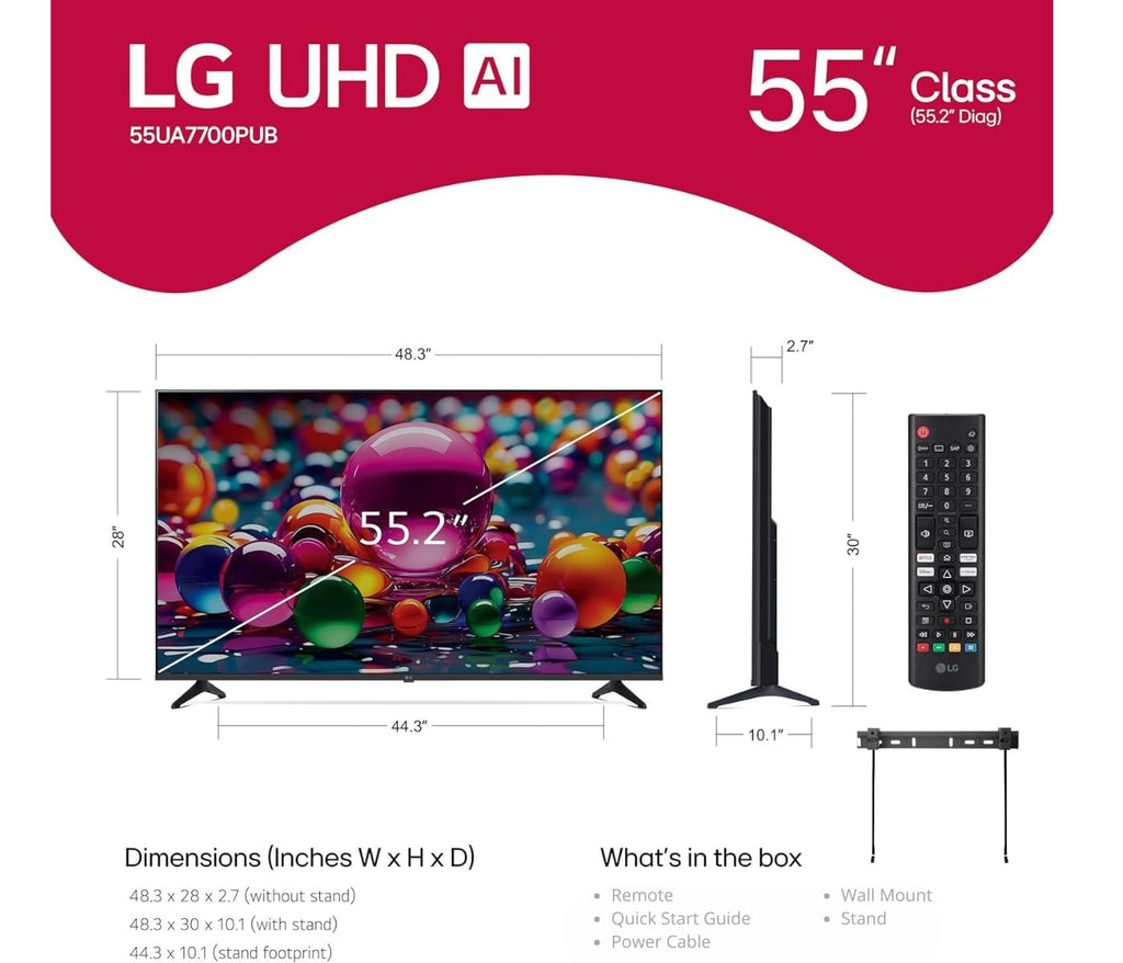 55" 4K UHD Smart TV HDR10 Bluetooth E4513