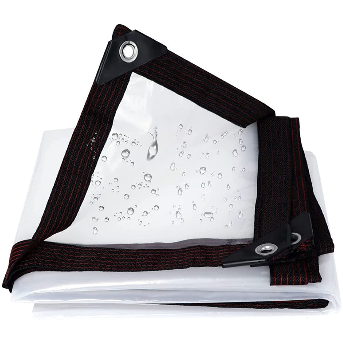 3x3ft Heavy Duty Waterproof Clear Poly Tarp with Grommets E309511