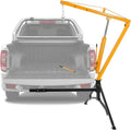 Hydraulic Hitch Mounted Pickup Truck Crane, 1000 Lbs Capacity, 360° Swivel, Yellow C201