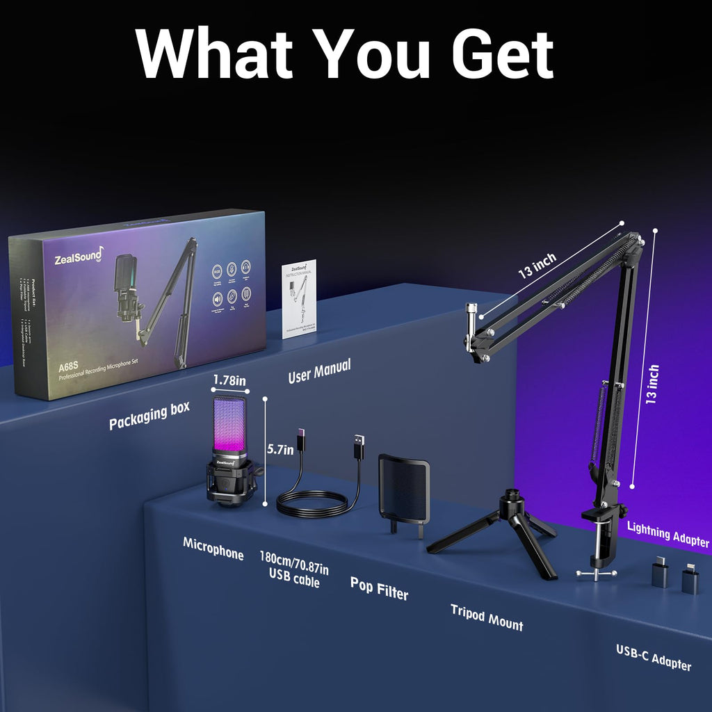 USB Microphone with Noise Reduction D7491