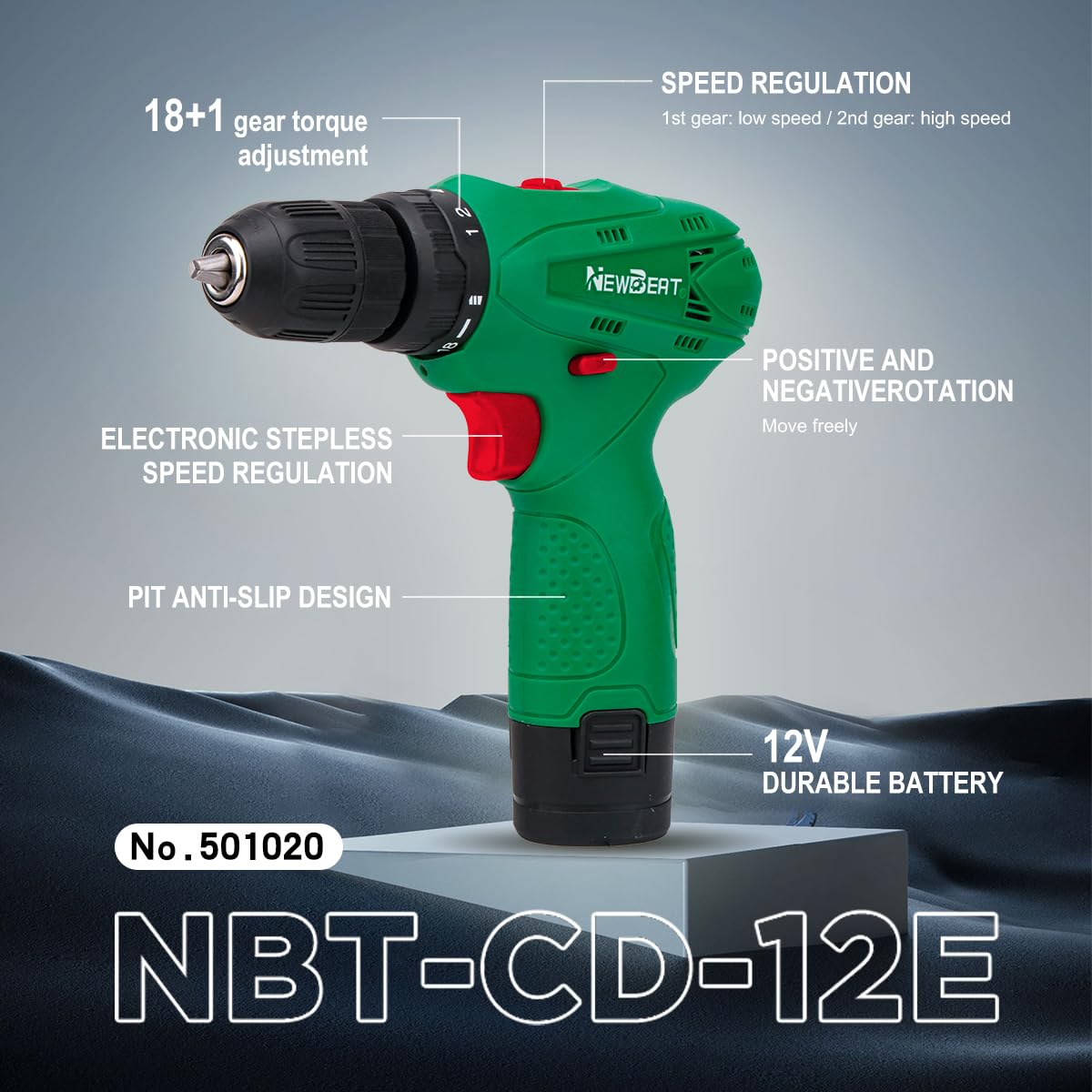 Cordless Drill Set 12V with Battery and Charger A28905
