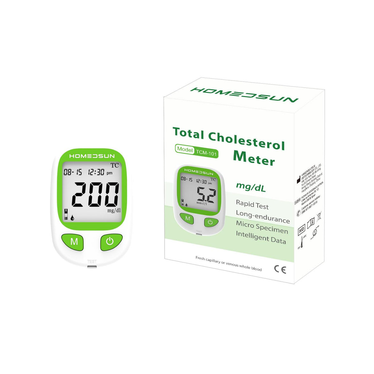 Total Cholesterol Monitor Kit with 10 Strips Lancets I700