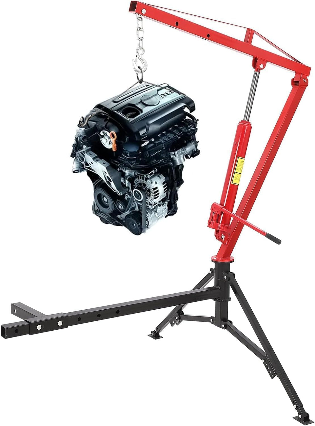 1000 LBS Hydraulic Truck Crane with 3 Adjustable Booms H5527