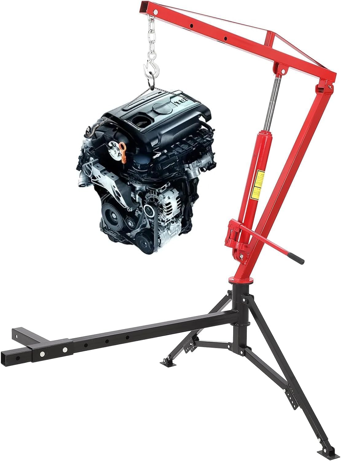 1000 LBS Hydraulic Truck Crane with 3 Adjustable Booms H5527