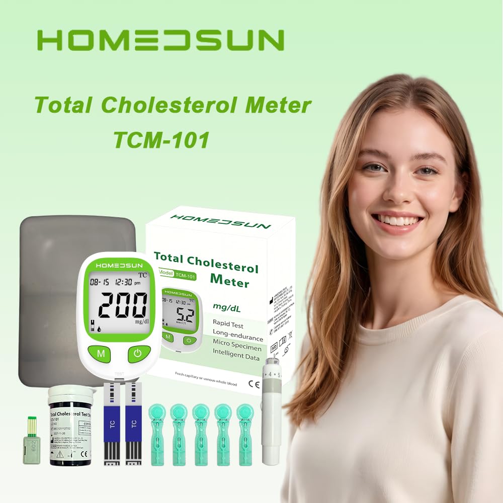 Total Cholesterol Monitor Kit with 10 Strips Lancets I700