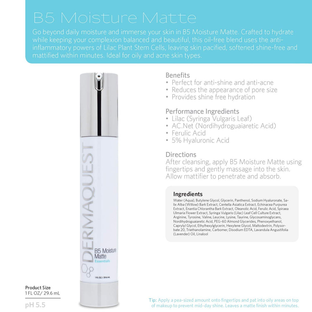 B5 Moisture Matte Face Moisturizer 1oz F596