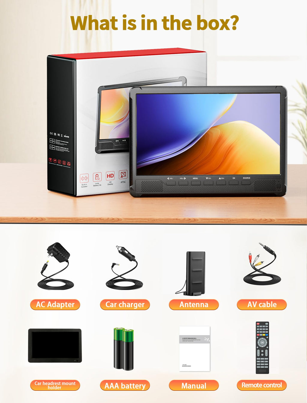 10.7" IPS Flat Screen TV U282