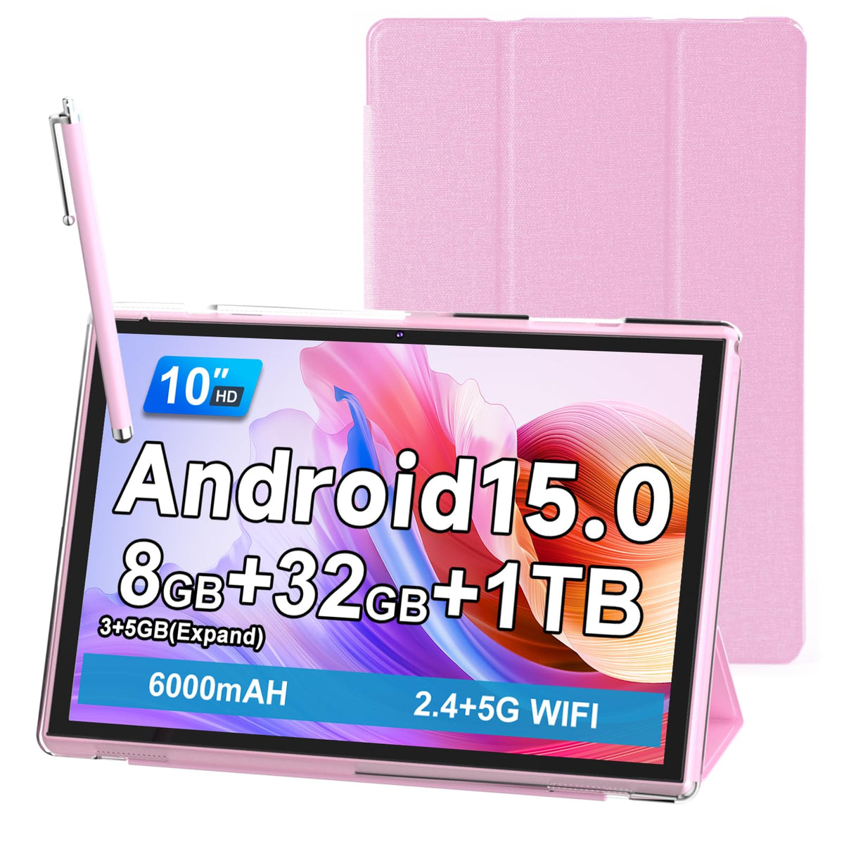 10 Inch Android Tablet with Case Stylus 8GB RAM 32GB ROM N606998