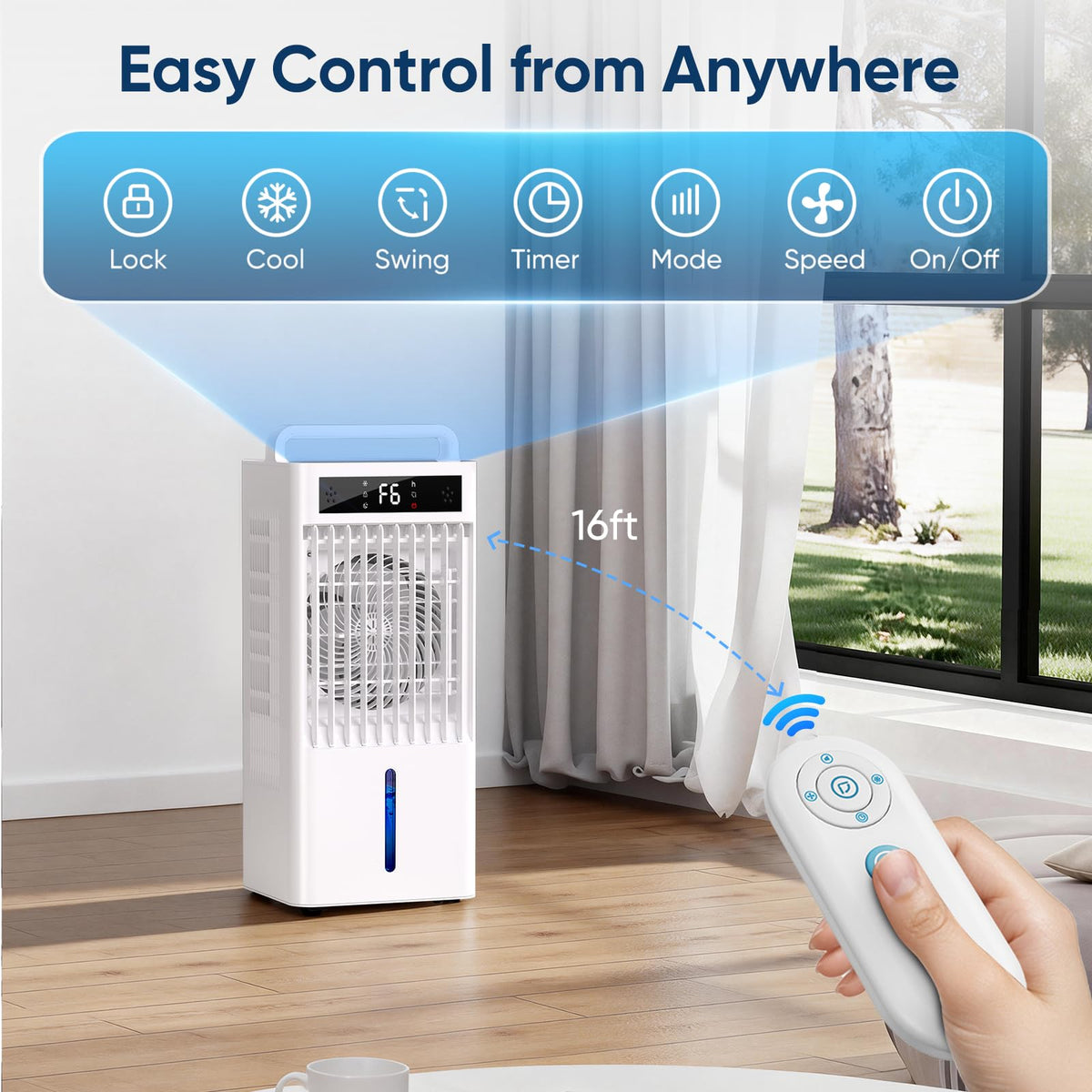 Portable 4-IN-1 Evaporative Air Cooler 3-Gal C2387