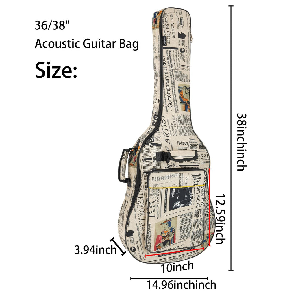 36/38 Inch Acoustic Guitar Gig Bag with 6mm Padding U167017