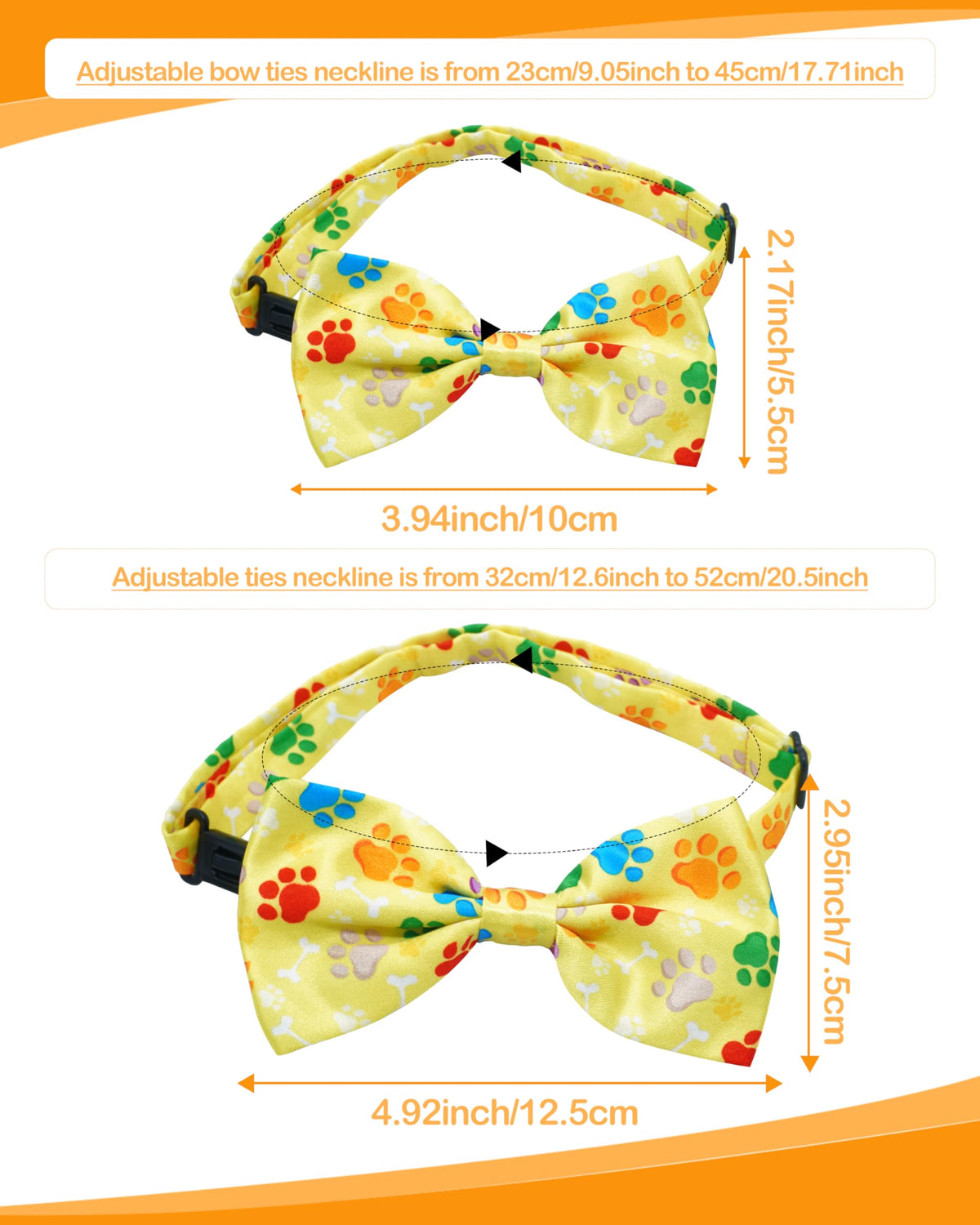 60 Pack Paw Print Dog Bowties and Ties V567506
