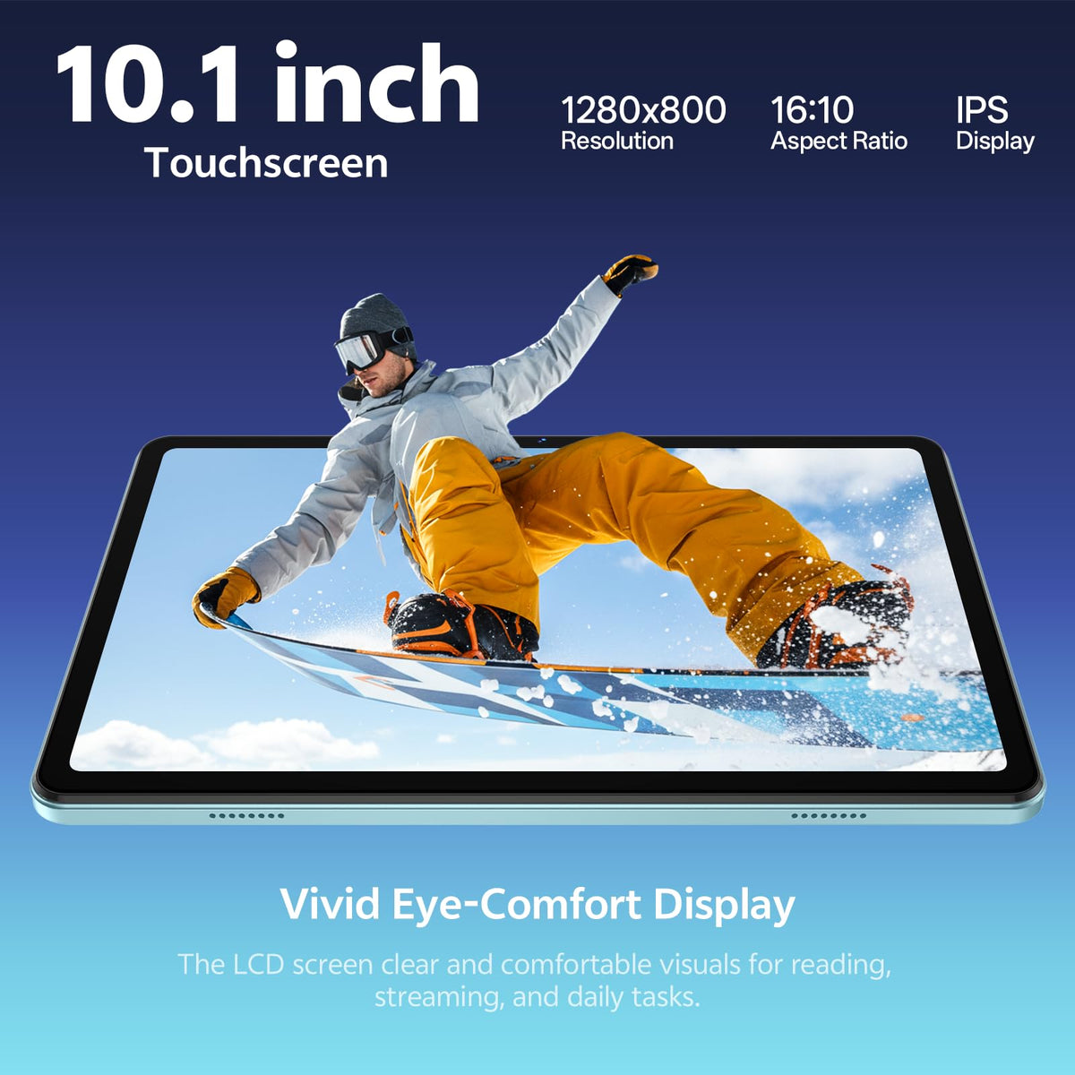 Android Tablet 10 Inch 20GB RAM 32GB Storage Blue R2562