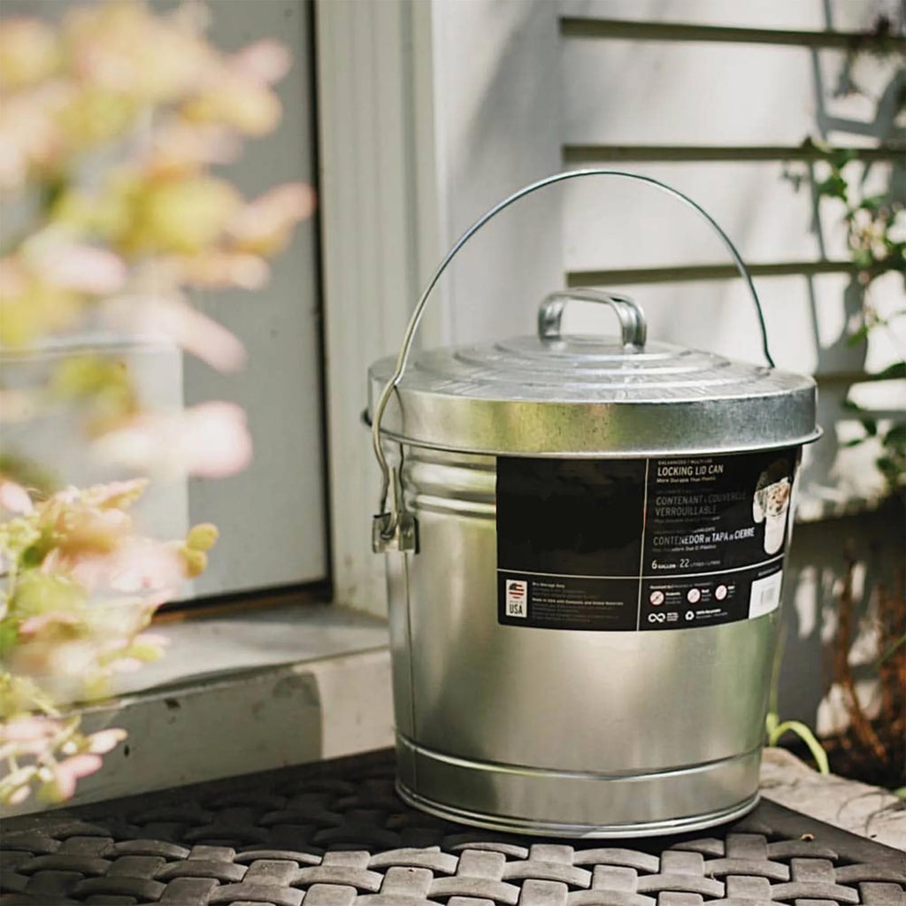 Galvanized Steel 6 Gallon Airtight Storage Jar Z40214