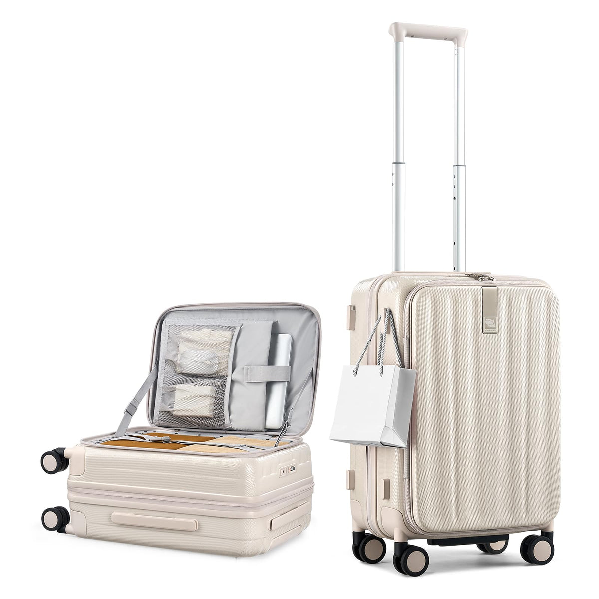 20 Inch Expandable Carry On Hard Shell Suitcase with Wheels G8981