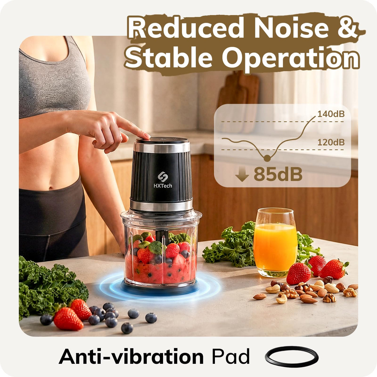 4 Cup 2-Speed Electric Food Processor Set with 2 Bowls Q79778