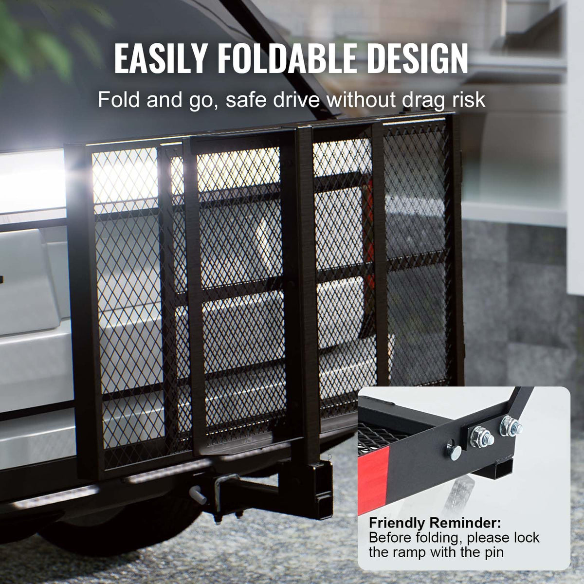Hitch Mount Mobility Scooter Carrier with Folding Ramp T988