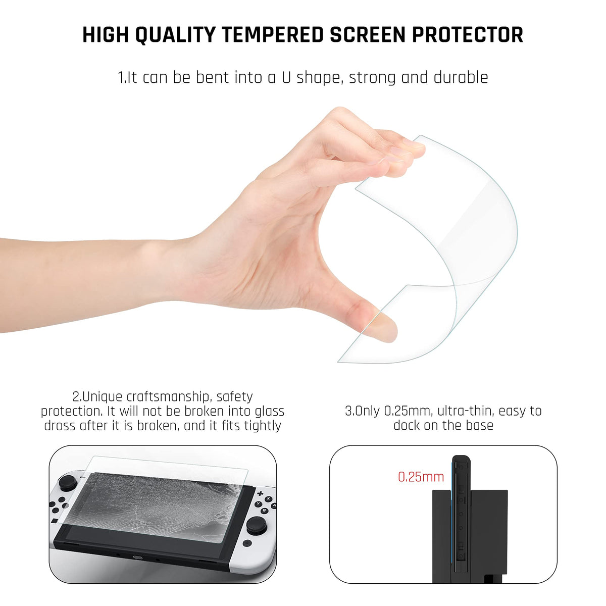 Protective Case for Nintendo Switch OLED Model with Screen Protector R41149