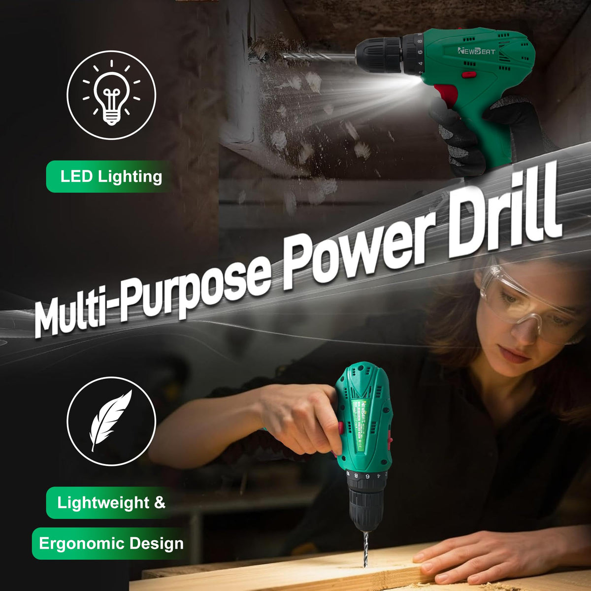 Cordless Drill Set 12V with Battery and Charger A28905