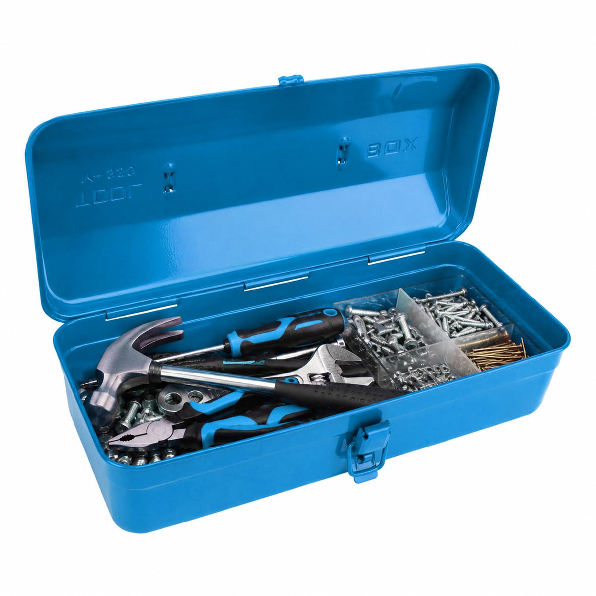 14.6" Metal Tool Box with Lock M13630