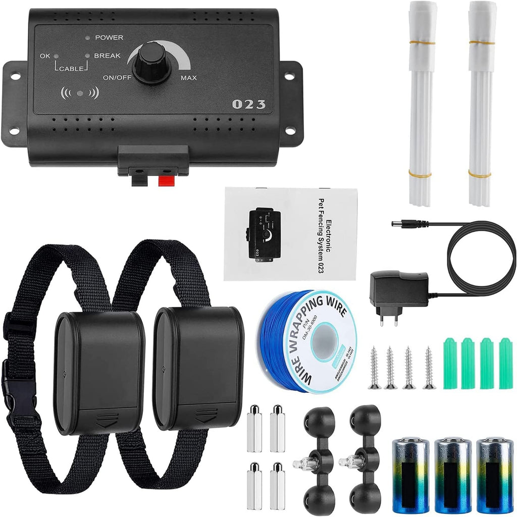 Electric Dog Fence System with 2 Collars Q877