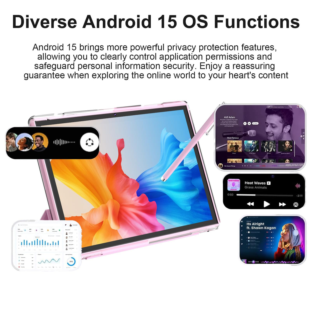 10 Inch Android Tablet with Case Stylus 8GB RAM 32GB ROM N606998