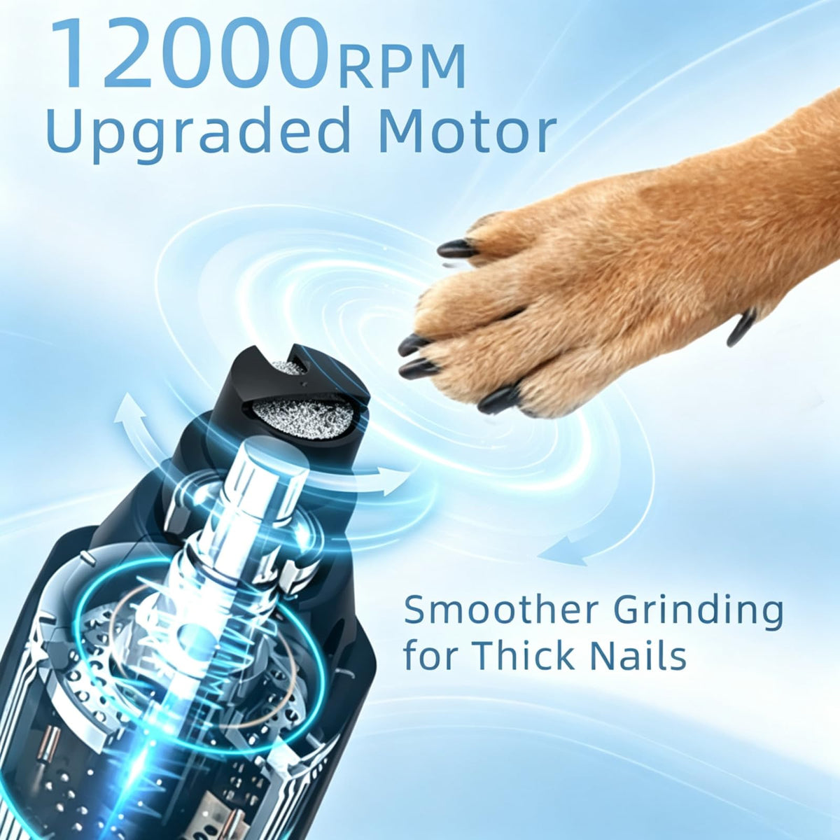 Dog Nail Grinder with 3 Ports, 2 Speeds H759170