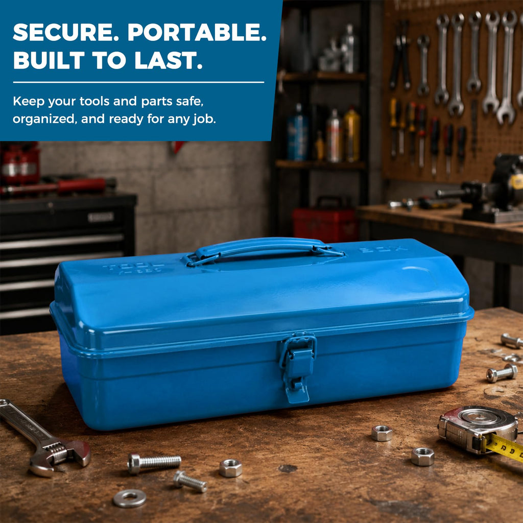 14.6" Metal Tool Box with Lock M13630