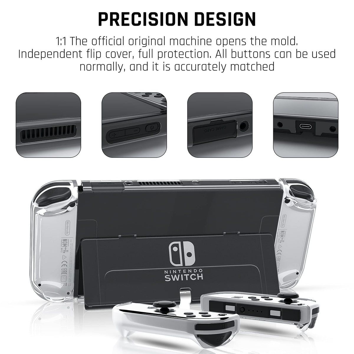 Protective Case for Nintendo Switch OLED Model with Screen Protector R41149