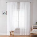 White Sheer Curtains 72 Inches Long 2 Panels R2300