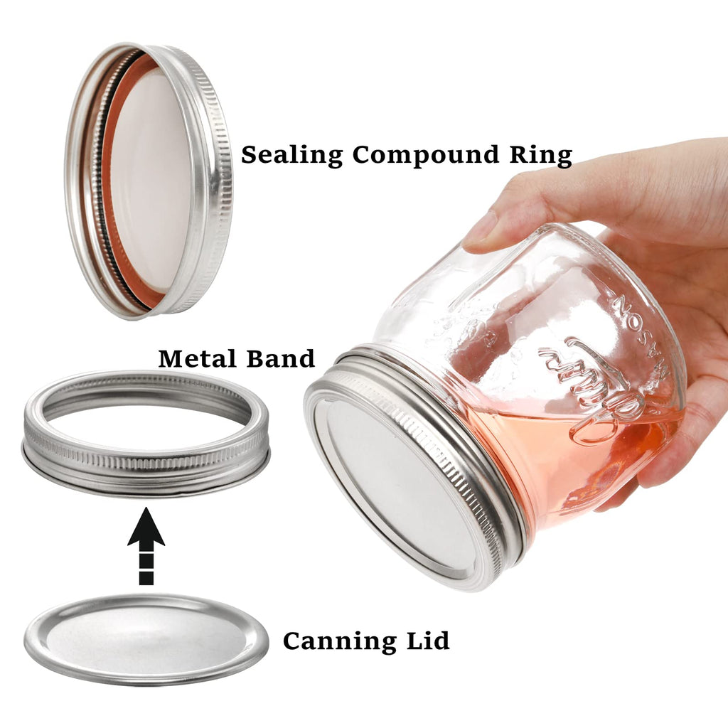 12 Pack 16 Oz Wide Mouth Glass Mason Jars Q145