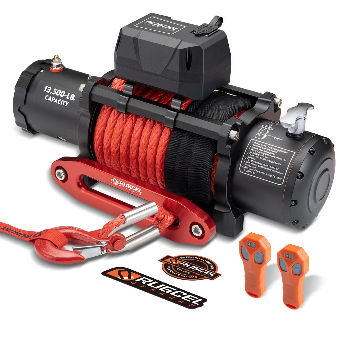 13500lb Waterproof 12V Synthetic Rope Electric Truck Winch B30322