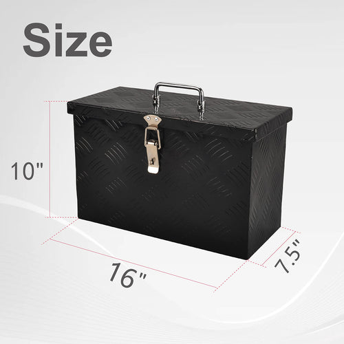 16 Inch Aluminum Truck Bed Tool Box Black M752