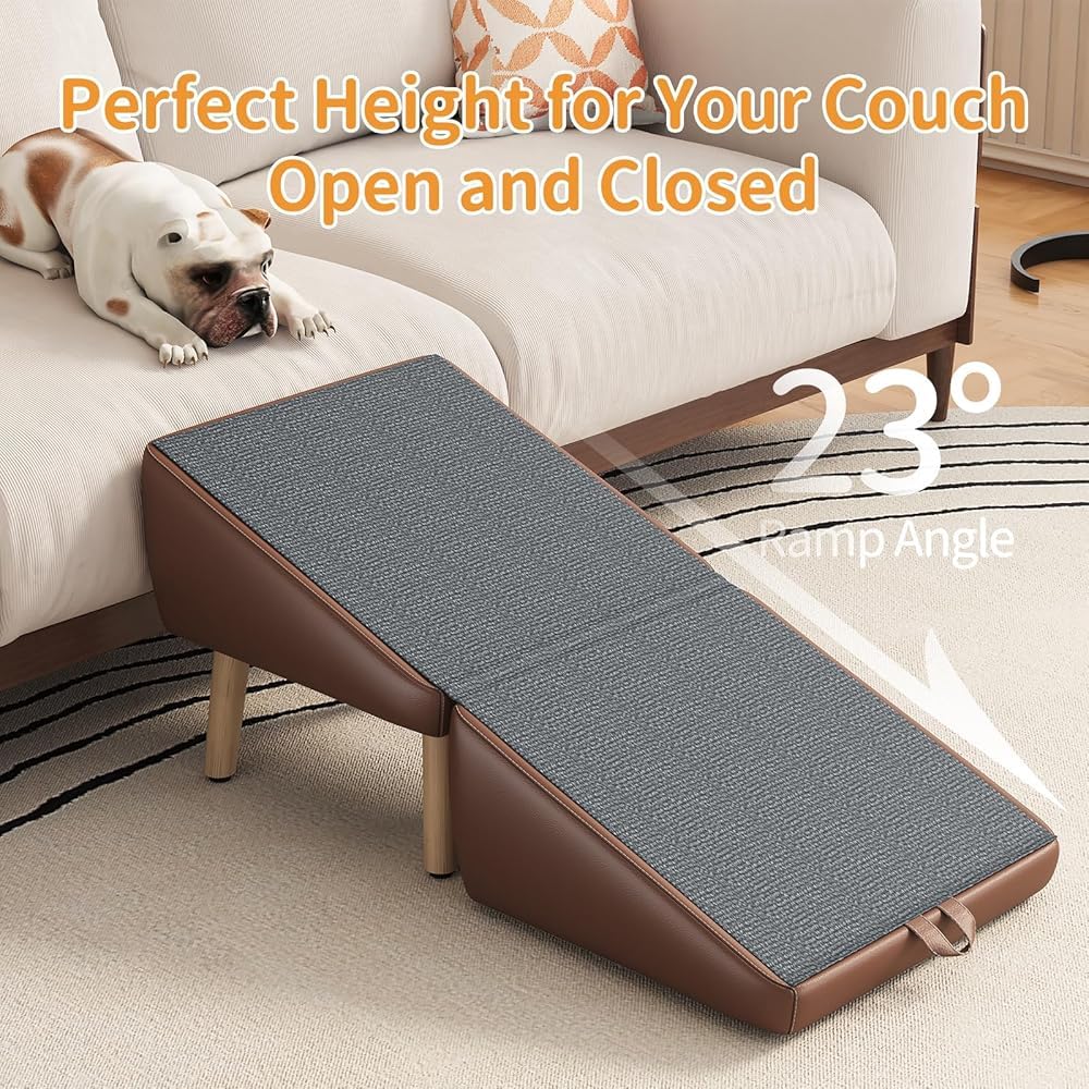 Foldable 2-in-1 Pet Ottoman Dog Safety Ramp B34493