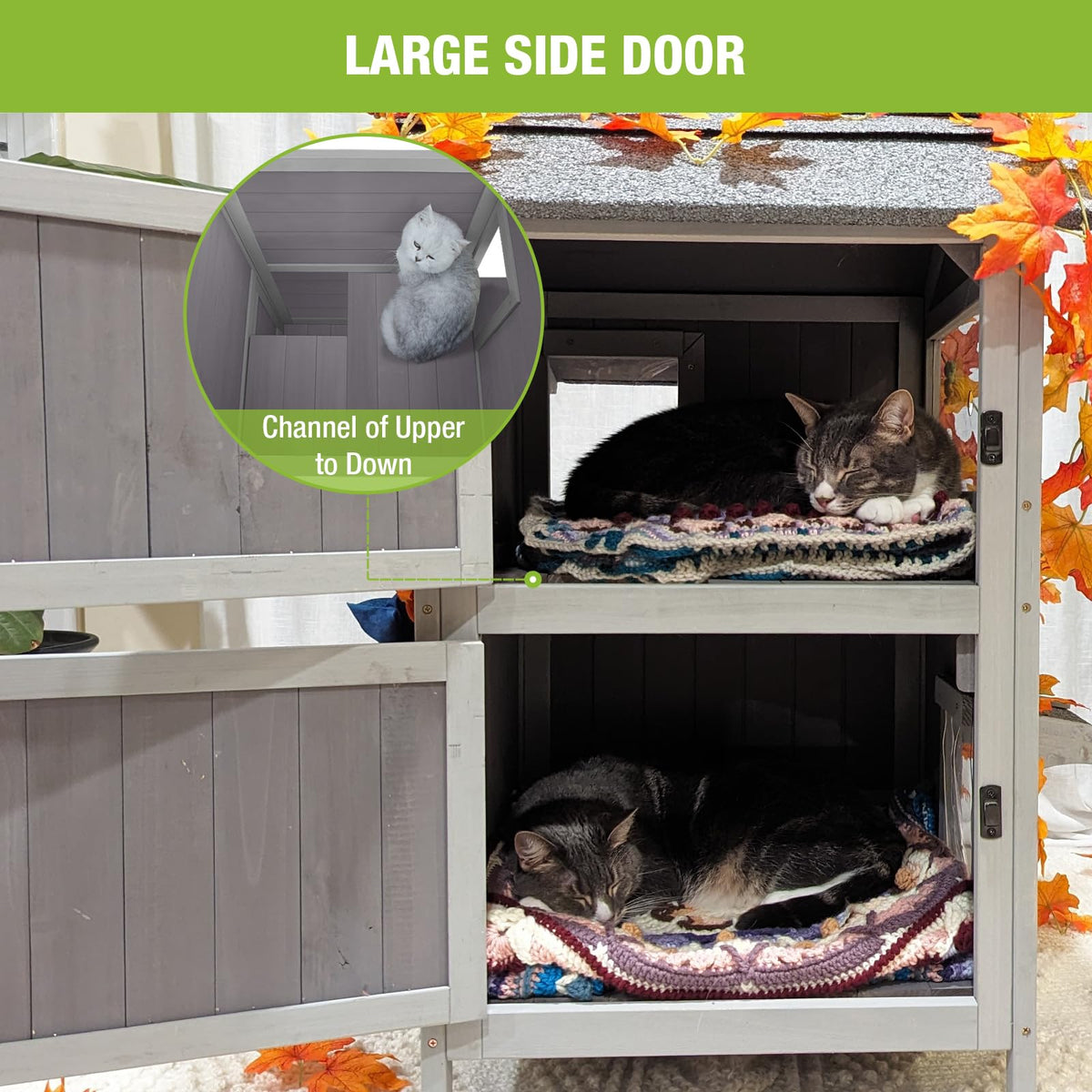Weatherproof 2 Story Outdoor Cat House K734951