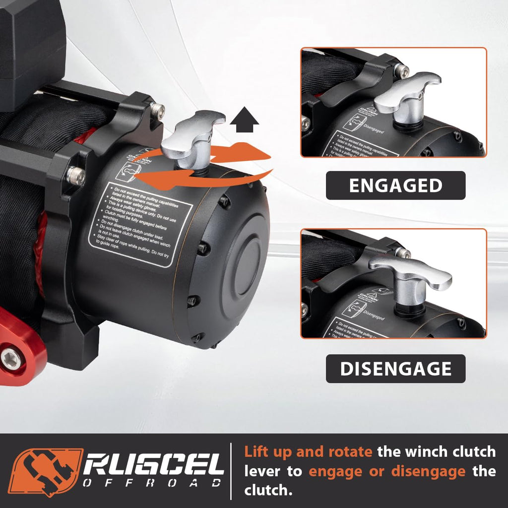 13500lb Waterproof 12V Synthetic Rope Electric Truck Winch B30322